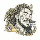 Post Malone tattoo design idea