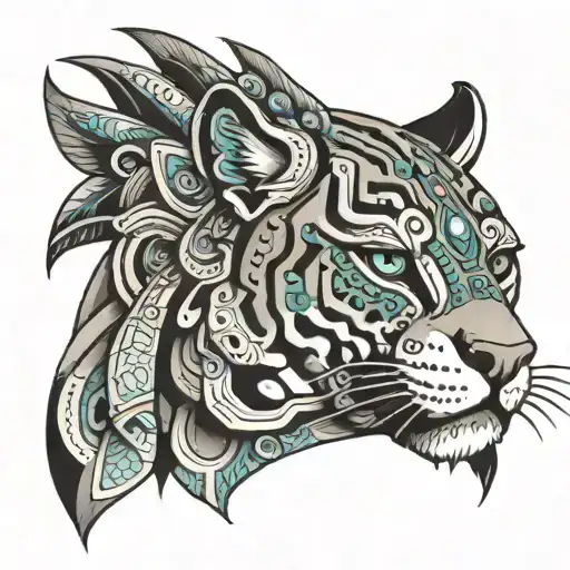 aztec jaguar tattoo design idea