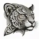 aztec jaguar tattoo design idea