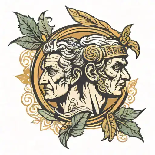 Caesar and Roman tattoo design idea