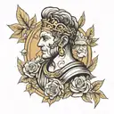 Caesar and Roman tattoo design idea