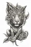 animal,love,alone, loneliness, depression, strong,self love,trust,bold, strong, creative  tattoo design idea