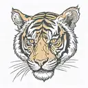 Tiger face tattoo design idea
