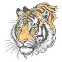 Tiger face tattoo design idea