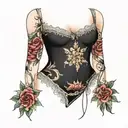 lingerie tattoo design idea