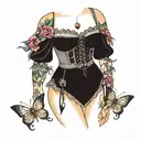 lingerie tattoo design idea