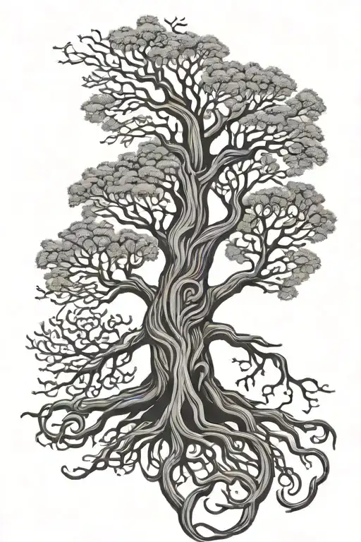 Viking Yggdrasil tattoo design idea
