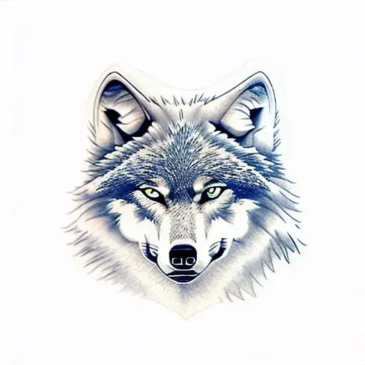 wolf wings tattoo design idea