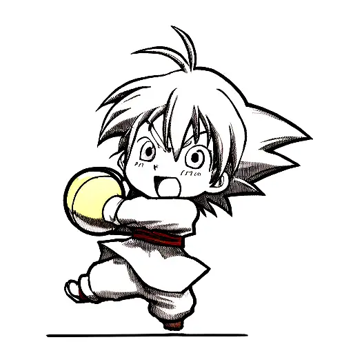 kid goku tattoo design idea