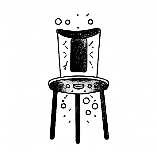 modern chair tattoo design idea