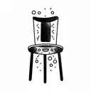 modern chair tattoo design idea