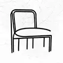 modern chair tattoo design idea