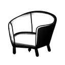 modern chair tattoo design idea