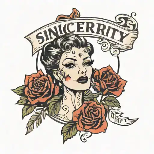 I write what I feel, I say what I mean, you can't buy sincerity tattoo design idea