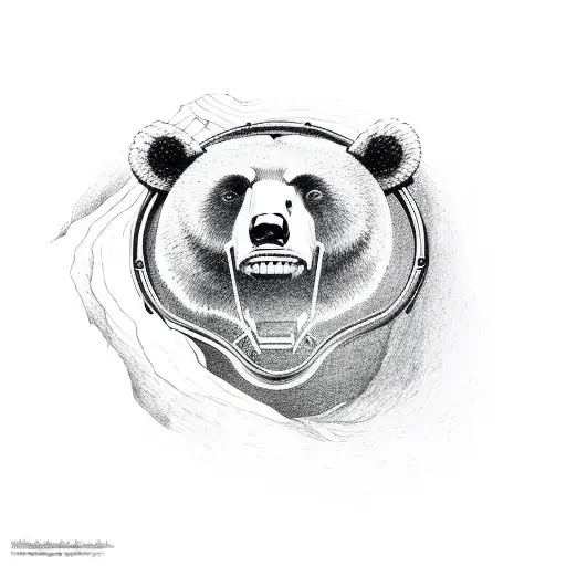 a foot in a bear trap tattoo design idea