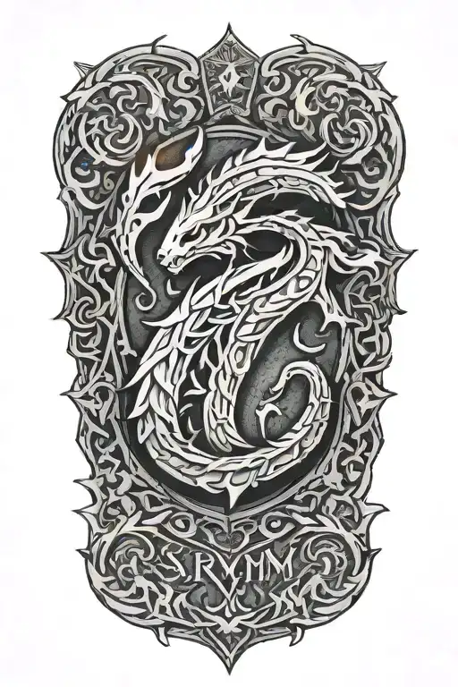 Skyrim logo tattoo design idea