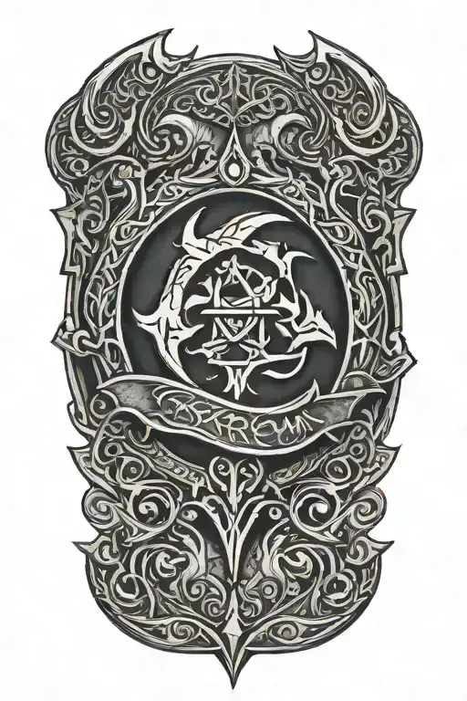 Skyrim logo tattoo design idea