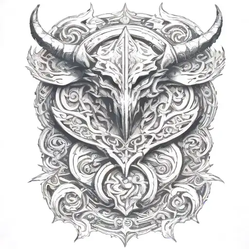 Skyrim tattoo design idea