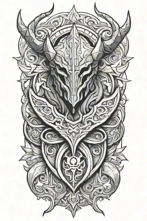 Skyrim tattoo design idea