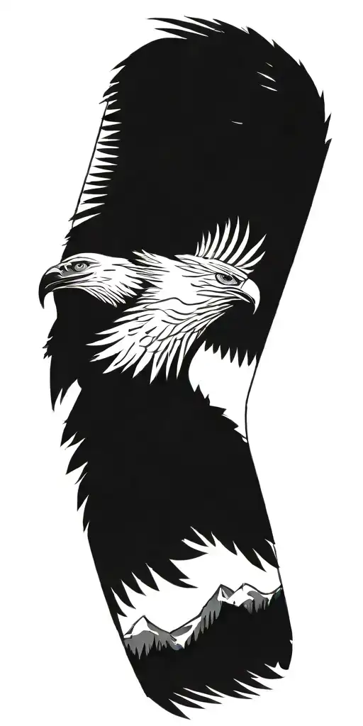 A majestic eagle soaring tattoo design idea
