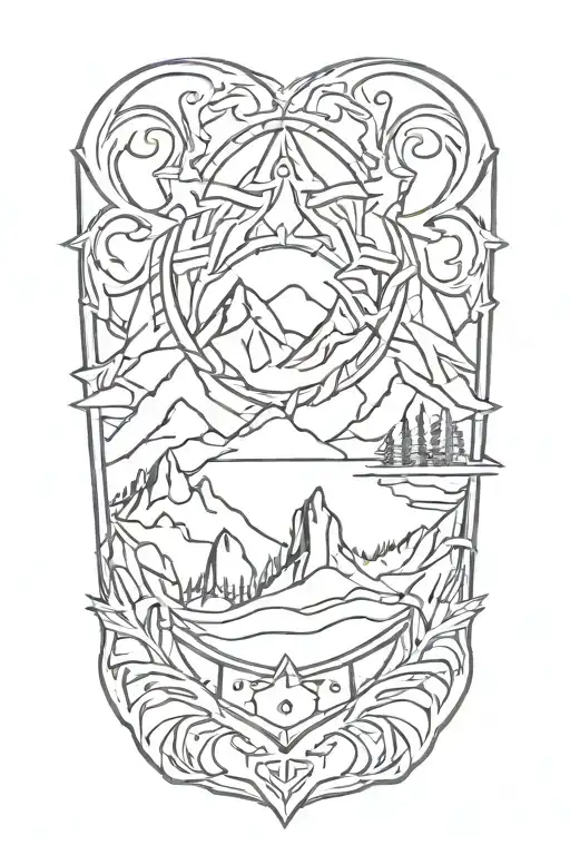 Skyrim logo tattoo design idea