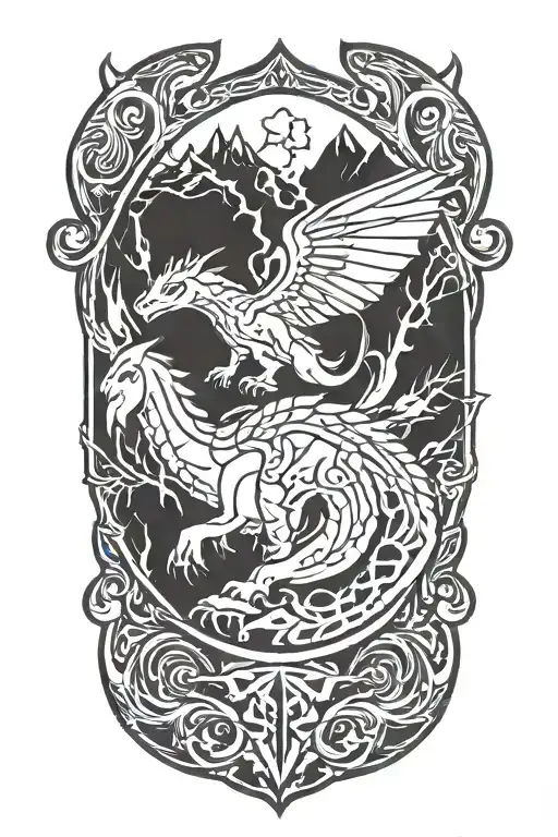 Skyrim logo tattoo design idea