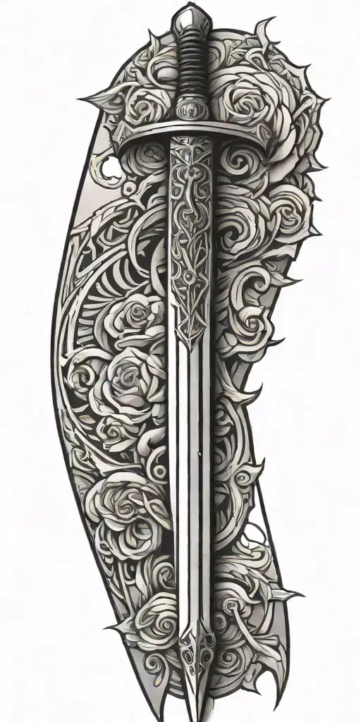 Sword tattoo design idea