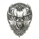 Deer antlers tattoo design idea