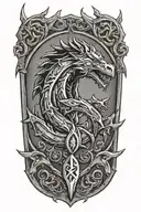 Skyrim logo tattoo design idea