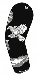 A majestic eagle soaring tattoo design idea