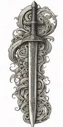 Sword tattoo design idea