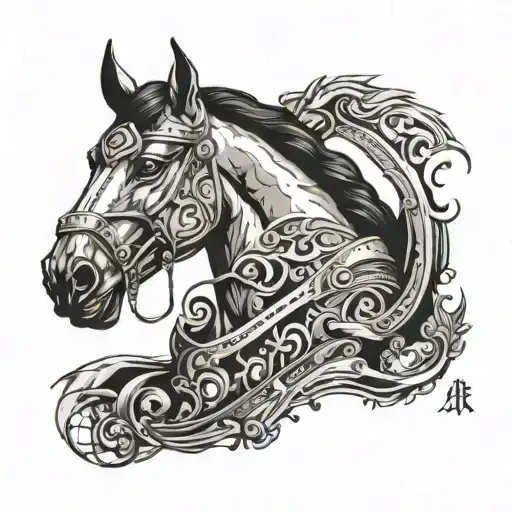 Star Trek, horse, bronco tattoo design idea