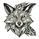 angry fox tattoo design idea
