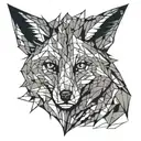 angry fox tattoo design idea