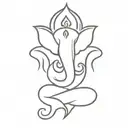 Ganesha TRISHUL tattoo design idea