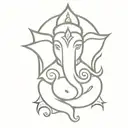 Ganesha TRISHUL tattoo design idea