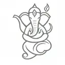 Ganesha TRISHUL tattoo design idea