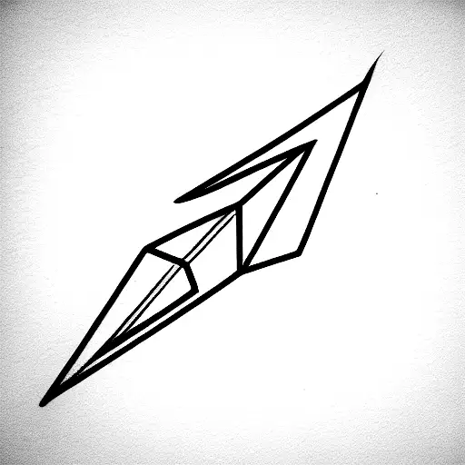 Paper plane tattoo design idea