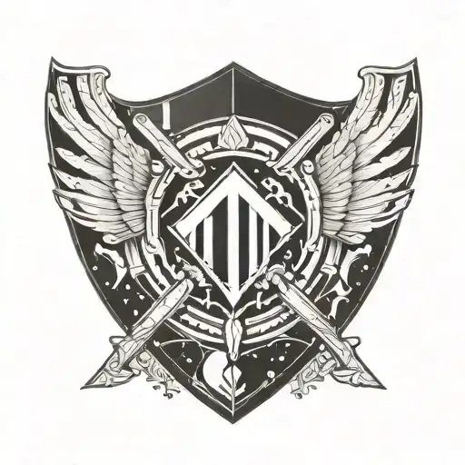 A minimalist geometric pattern of inline skate tracks forming a Spartan shield on the collarbone scar tattoo design idea