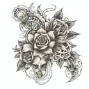 tatoo along collarbone with reference to inlane skating tattoo design idea