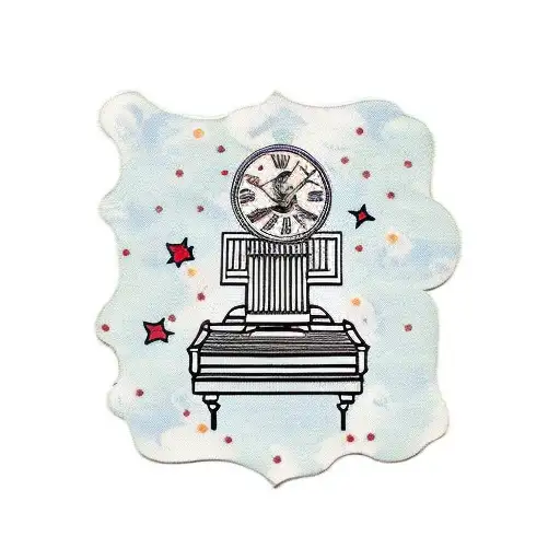 standing piano patchwork with creative details tattoo design idea