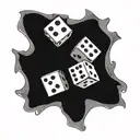 two dice rolling 6 tattoo design idea