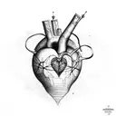 Create a tattoo showcasing Leonardo Da Vinci's drawings of the human heart intertwined with Italian Renaissance motifs tattoo design idea