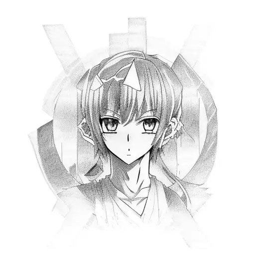 An anime-inspired Walmart logo tattoo design idea