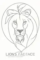 lion's face tattoo design idea