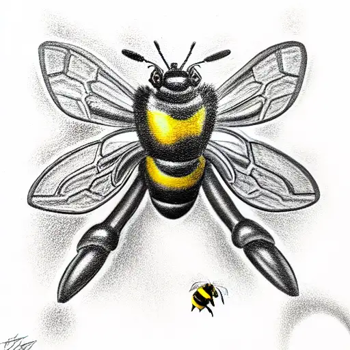 bumblebee tattoo design idea