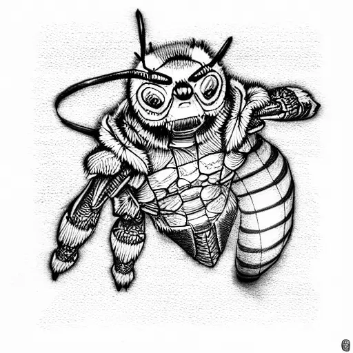 bumblebee tattoo design idea