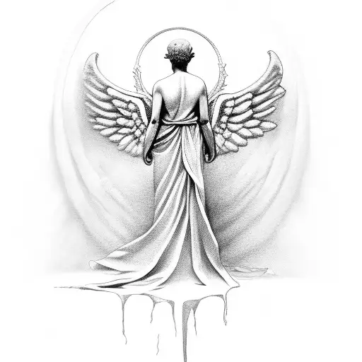 biblically correct Angel tattoo design idea