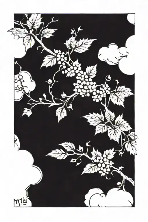 white grapevines starts at the neck, wraps down the arm to the wrist, extends across the left side of the chest tattoo design idea