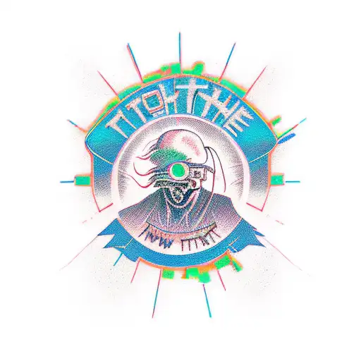 Back To The Future themed tattoo with the text: With Gratitude, Optimism is Sustainable  tattoo design idea